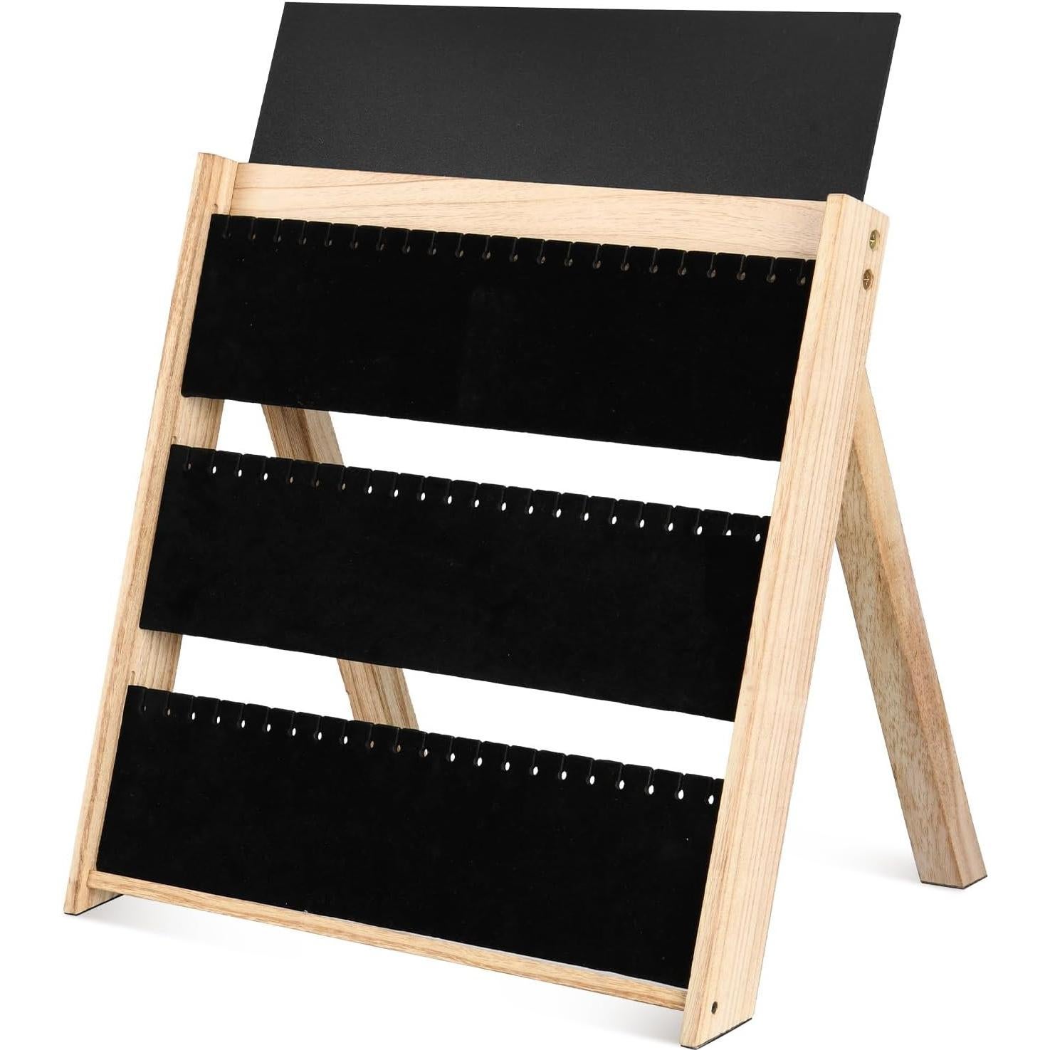 Exhibidor de Collares Plegable Bulado 3 Niveles 66 Ranuras