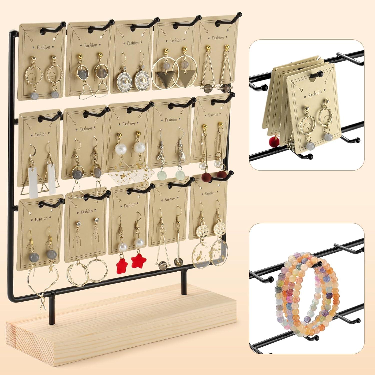 Soporte para Pendientes RNTBWD 3 Niveles 15 Ganchos Negro