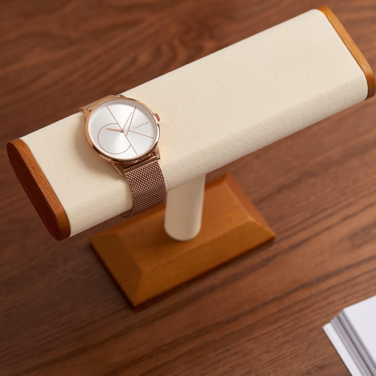 Soporte de exhibición para reloj Oirlv de madera maciza 20x5.5x14 cm