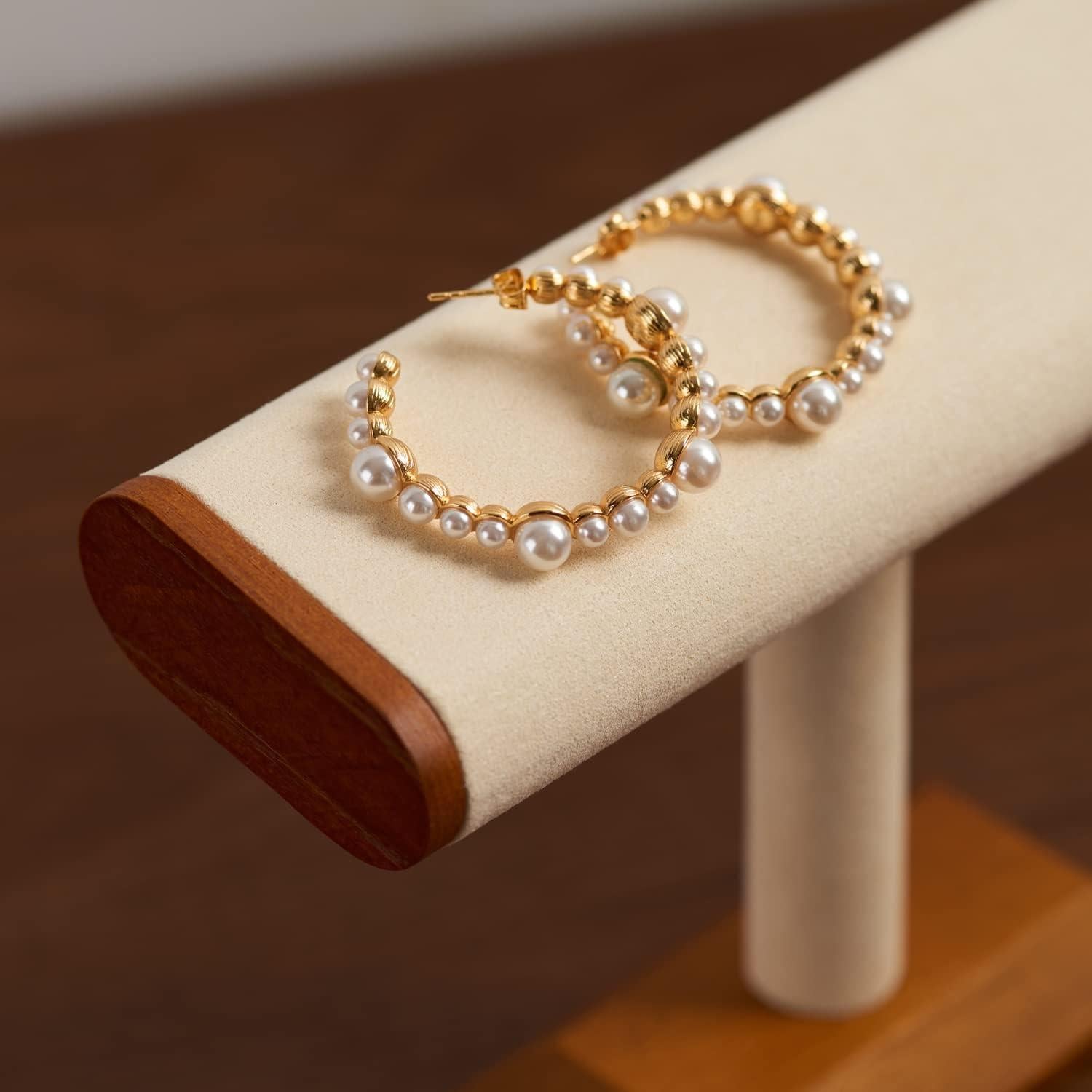 Soporte de exhibición para reloj Oirlv de madera maciza 20x5.5x14 cm