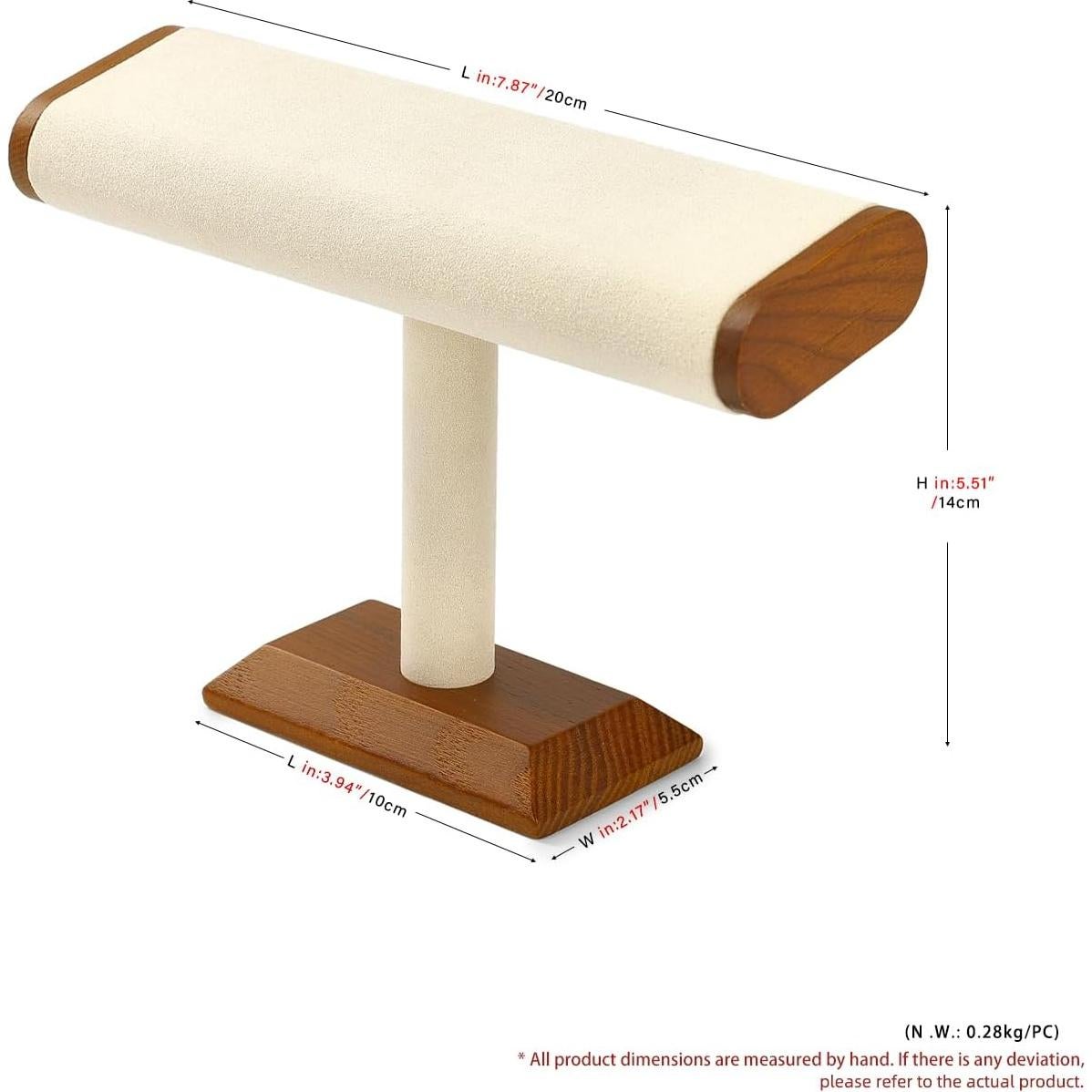 Soporte de exhibición para reloj Oirlv de madera maciza 20x5.5x14 cm