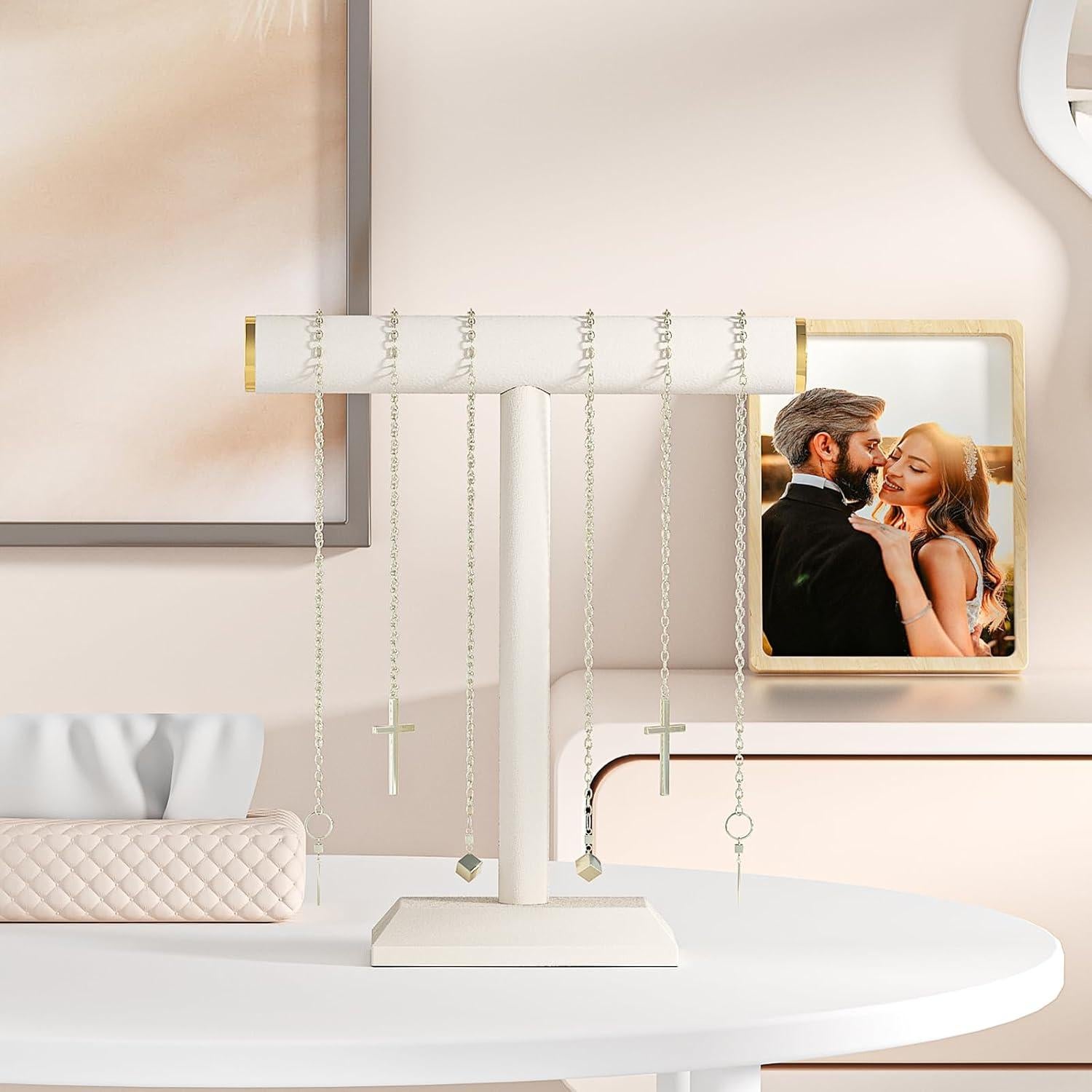 Soporte para Collares Julysky T-Bar Beige 29.7x33.5x8.1 cm