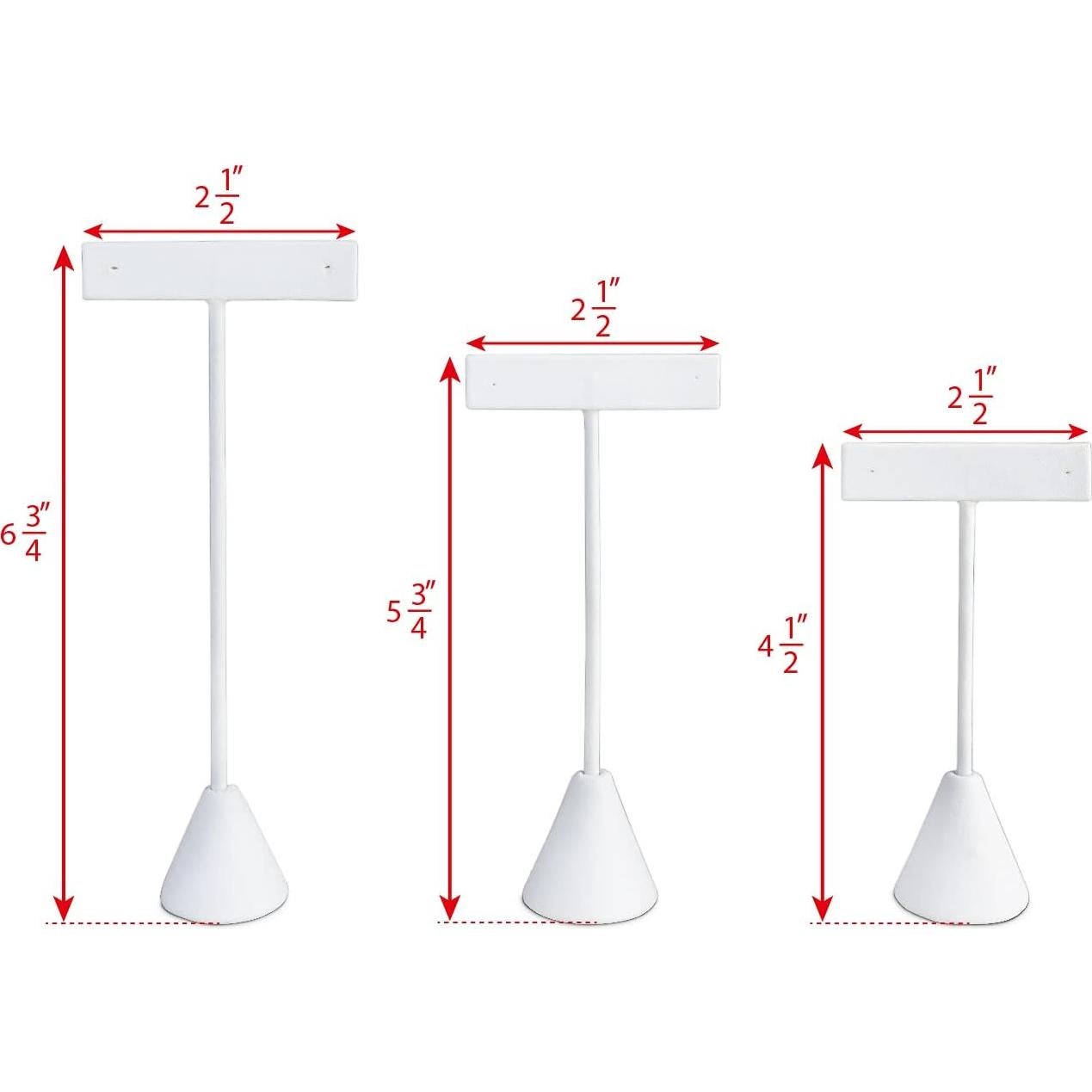 Set de 6 Soportes para Pendientes Ikee Design Cuero Blanco