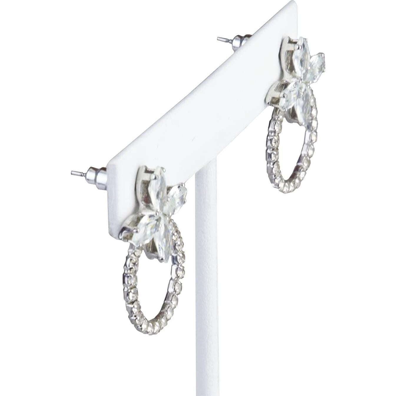 Set de 6 Soportes para Pendientes Ikee Design Cuero Blanco