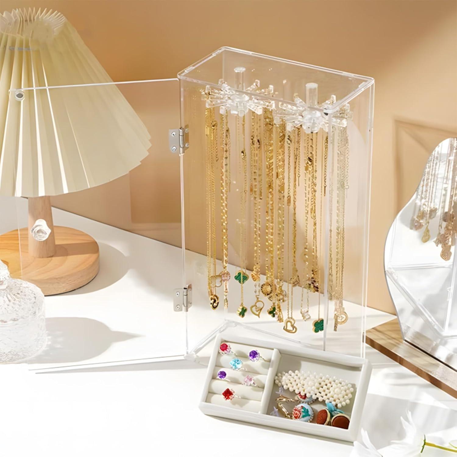 Soporte de Collar Acrílico PINGANBUSU 24 Ganchos 32x15cm