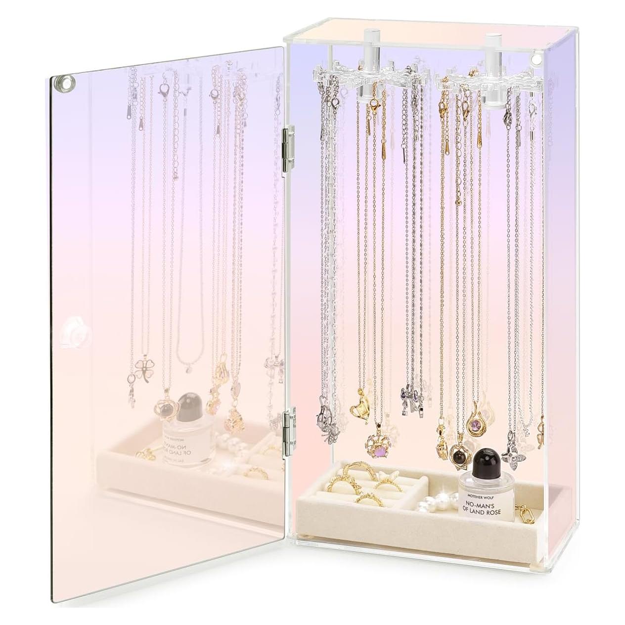 Organizador de Collares Acrílico Cirhy Iridiscente 31.75x15.88cm