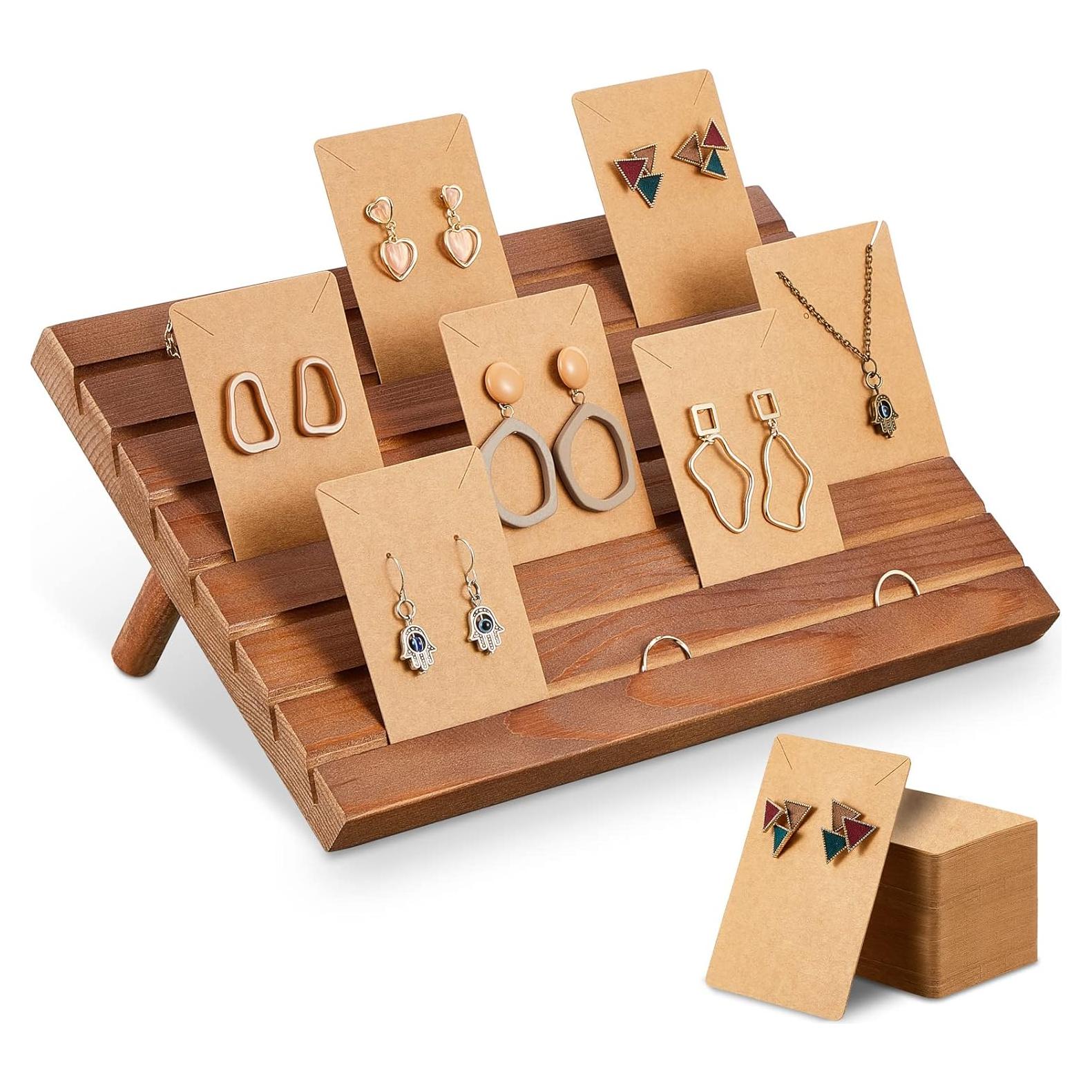 Soporte de Exhibición de Pendientes Blulu de Madera 29x19cm