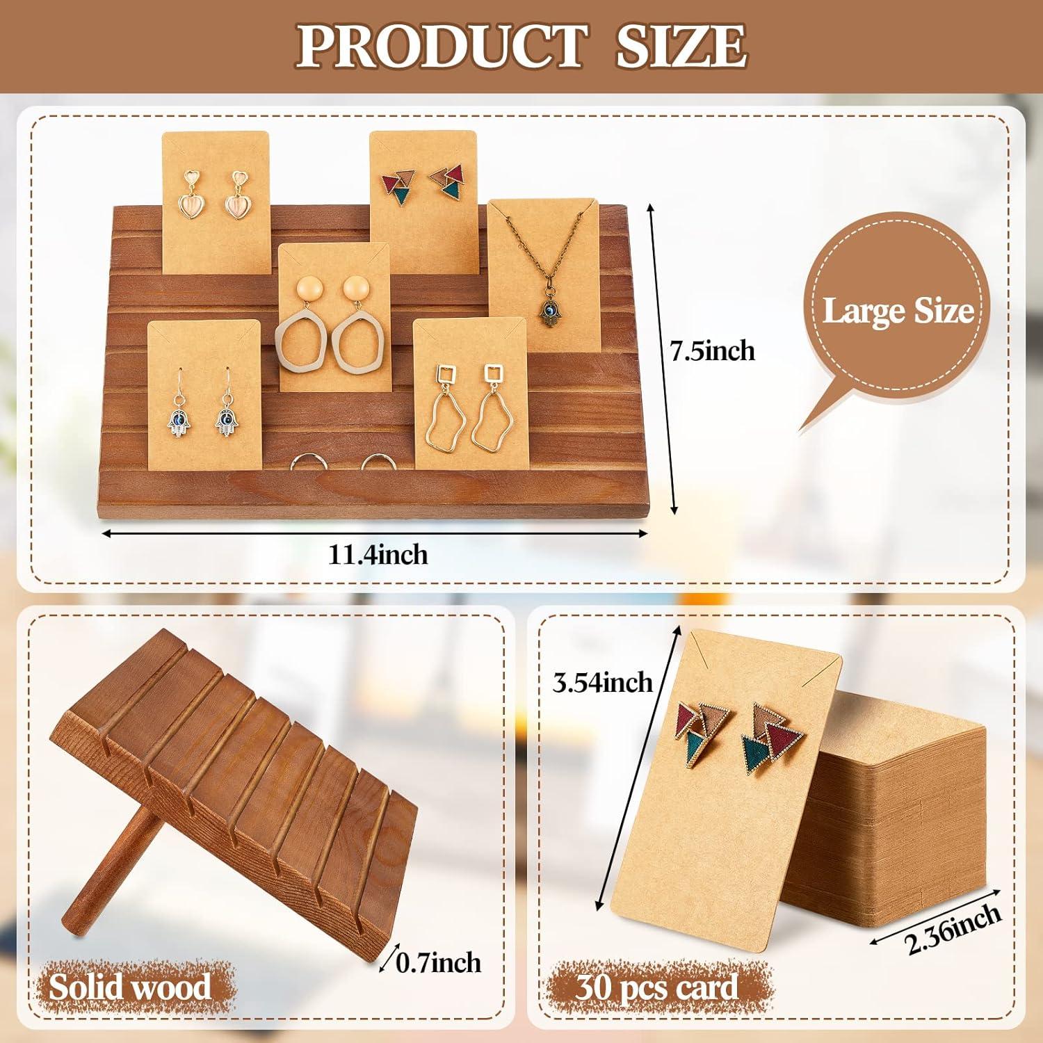 Soporte de Exhibición de Pendientes Blulu de Madera 29x19cm