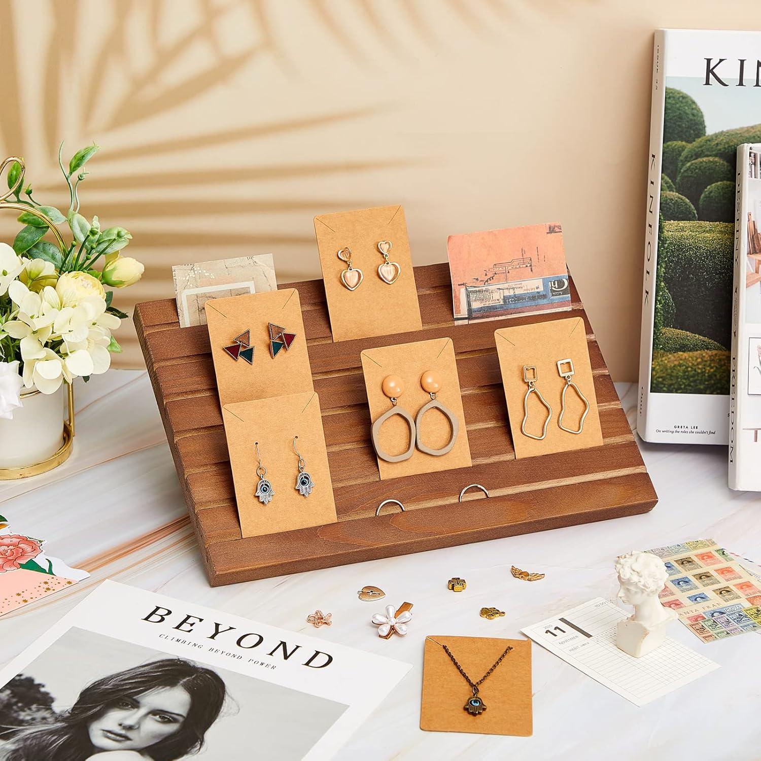 Soporte de Exhibición de Pendientes Blulu de Madera 29x19cm