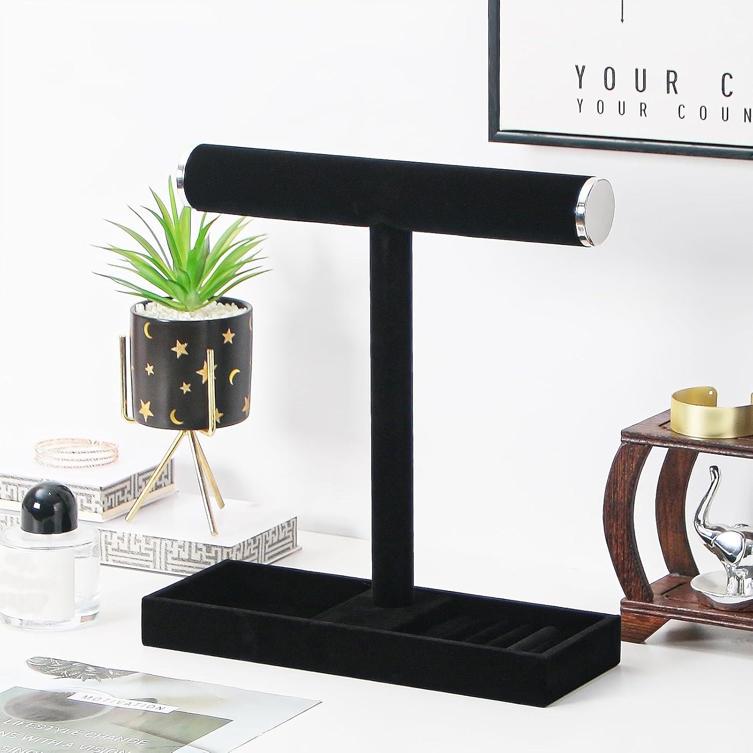 Soporte organizador de joyas KunGe negro desmontable
