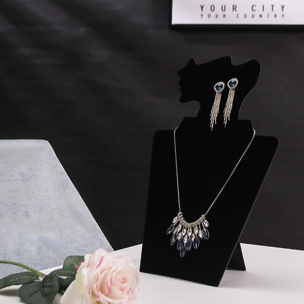 Soporte de Joyería Plegable Coward 4 Pcs Terciopelo Negro