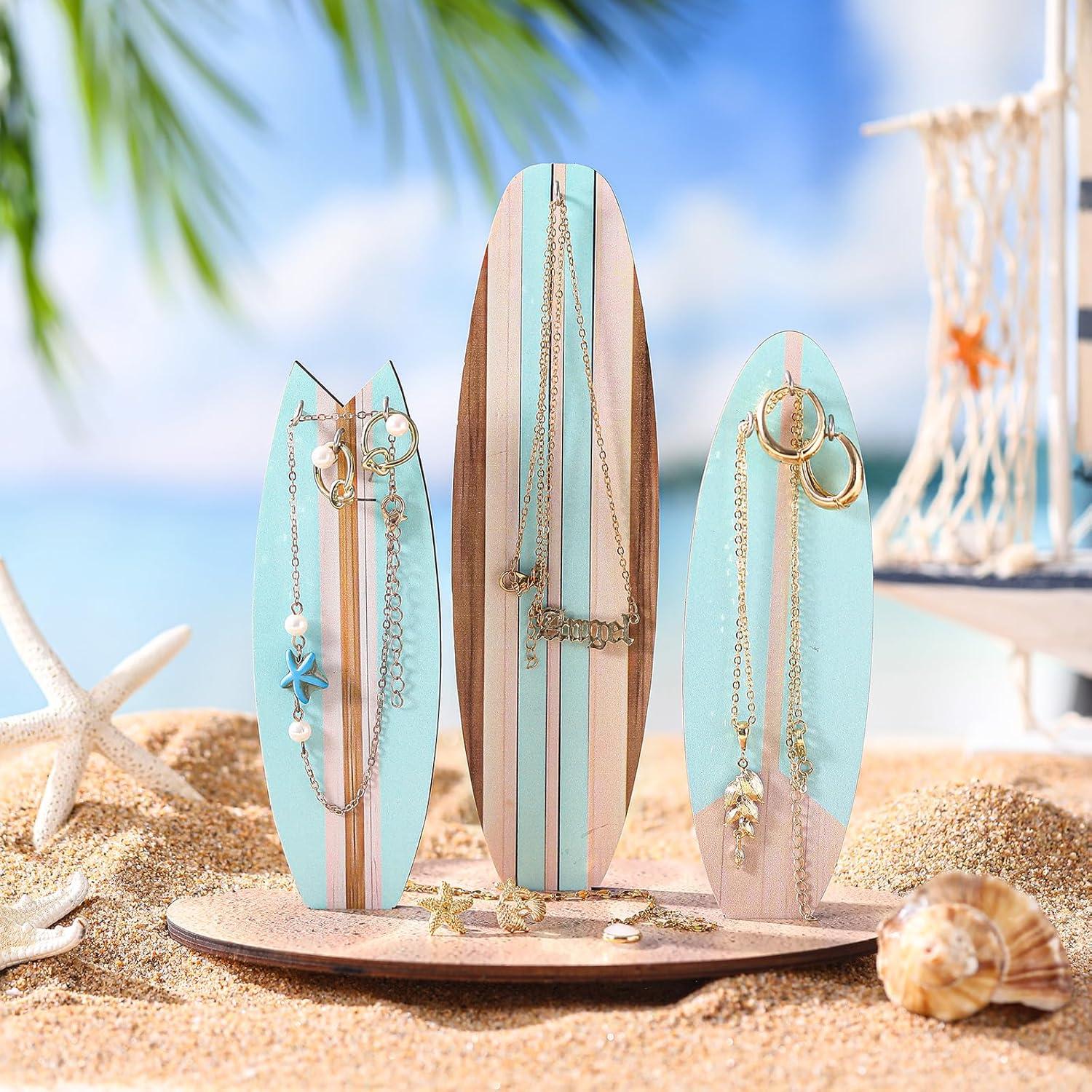 Soporte Organizador de Joyería Surfista Wonderjune Azul 21.5x14cm