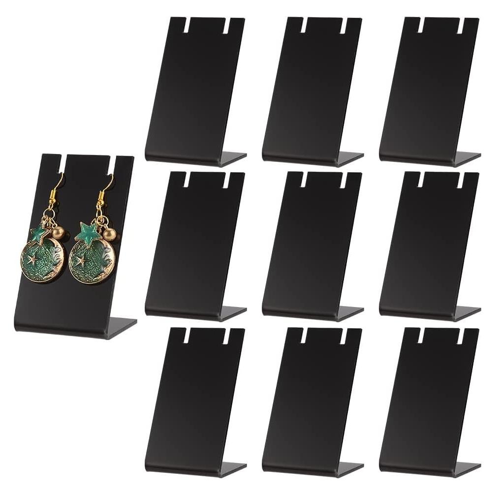 Soporte de Aretes Acrílico Negro PH PandaHall 10 Piezas 4.3x3.6x7.6 cm