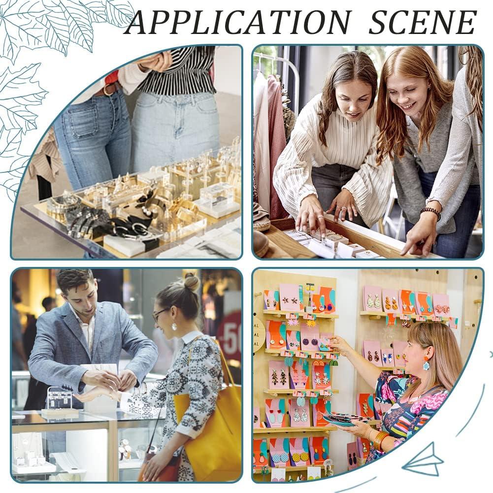 Soporte de Aretes Acrílico Negro PH PandaHall 10 Piezas 4.3x3.6x7.6 cm