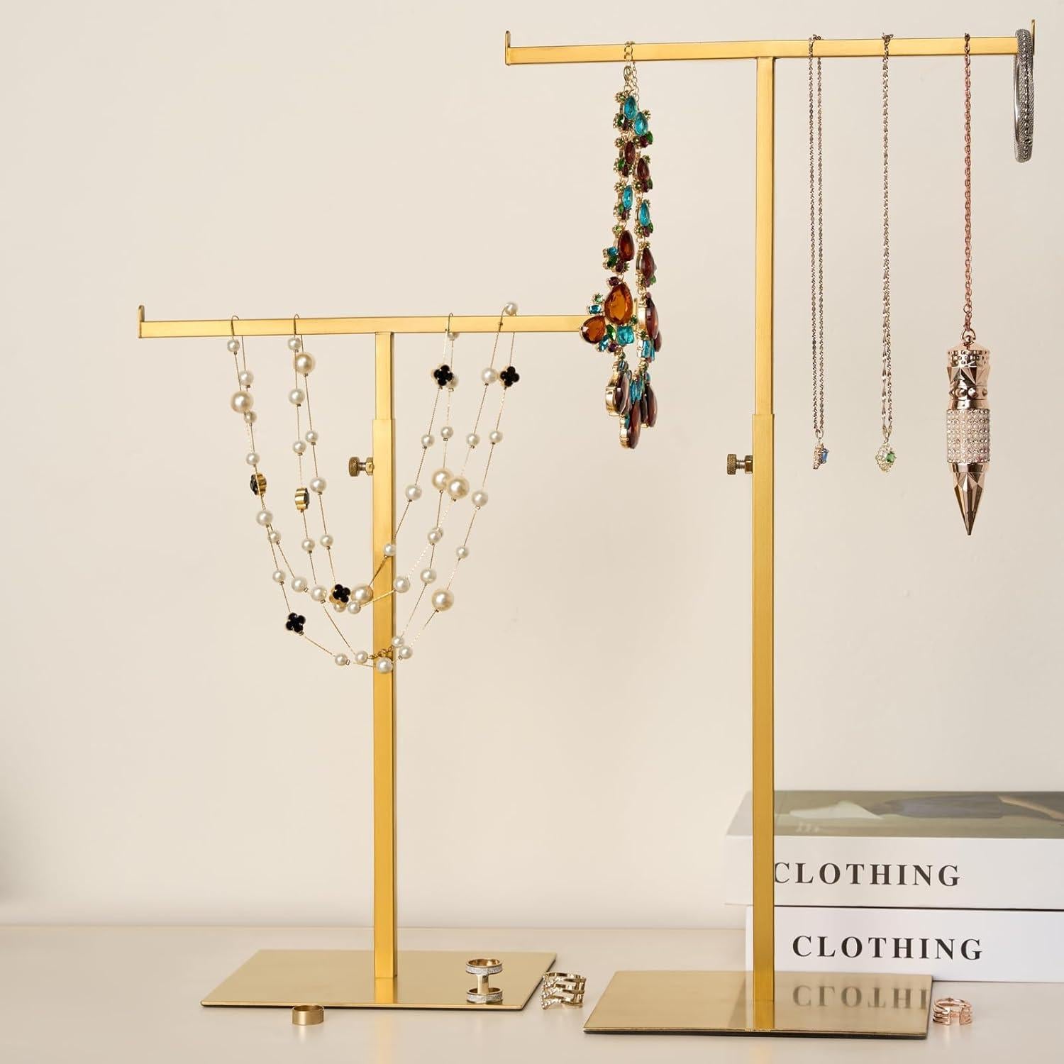 Soporte de Exhibición de Bolsos CHANJEYION 2 Piezas Acero Inoxidable