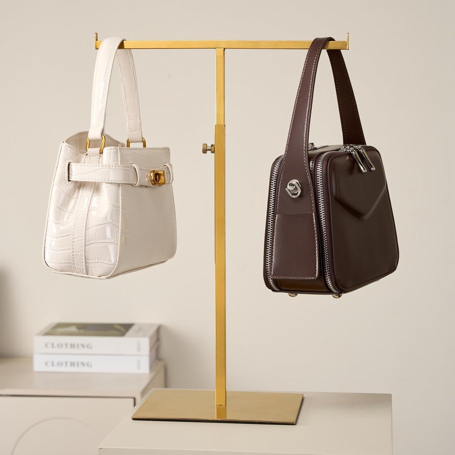 Soporte de Exhibición de Bolsos CHANJEYION 2 Piezas Acero Inoxidable