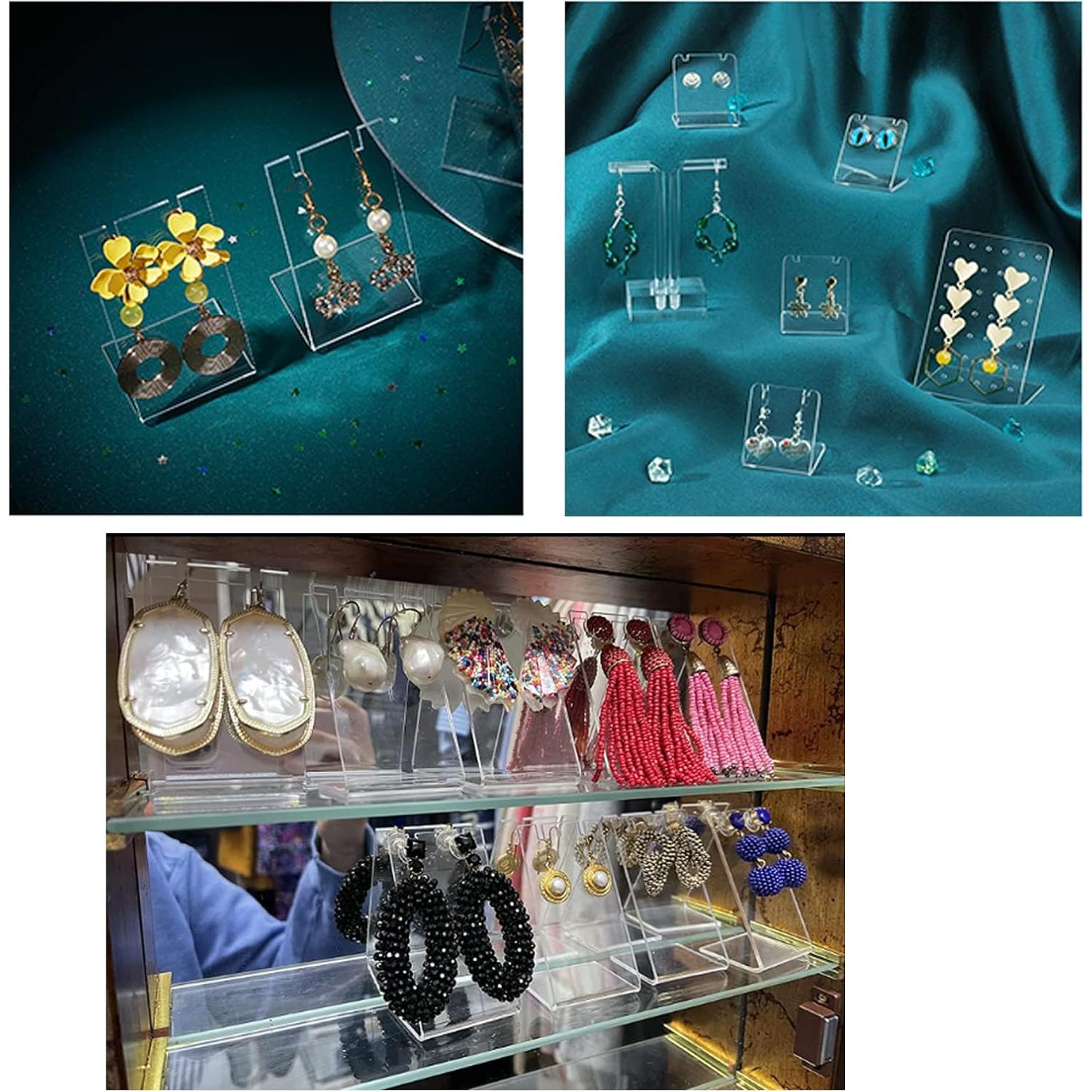 Soporte de Aretes Acrílico PH PandaHall 10 Piezas 3.3x4.3x7.6 cm