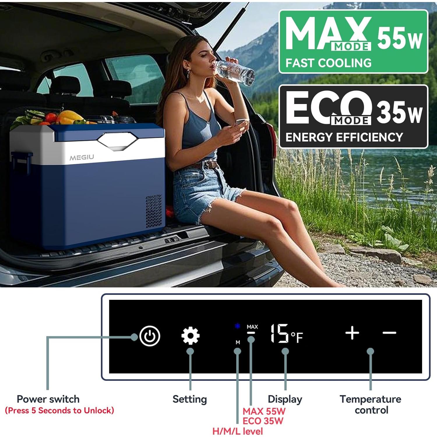 Refrigerador Portátil 12V Megiu HC-30P5S 32L Congelador
