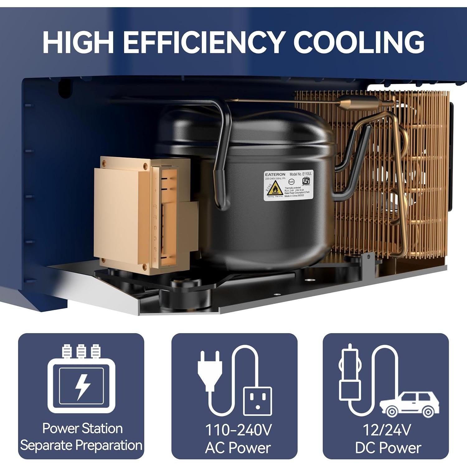 Refrigerador Portátil 12V Megiu HC-30P5S 32L Congelador