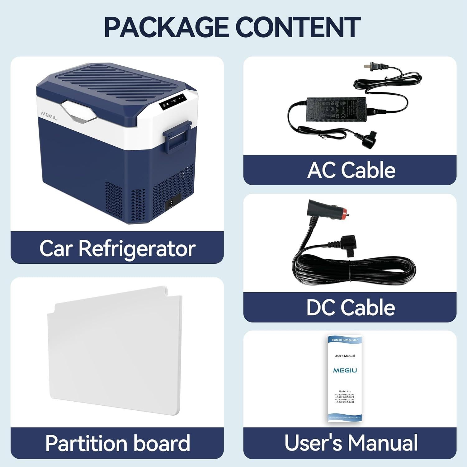 Refrigerador Portátil 12V Megiu HC-30P5S 32L Congelador