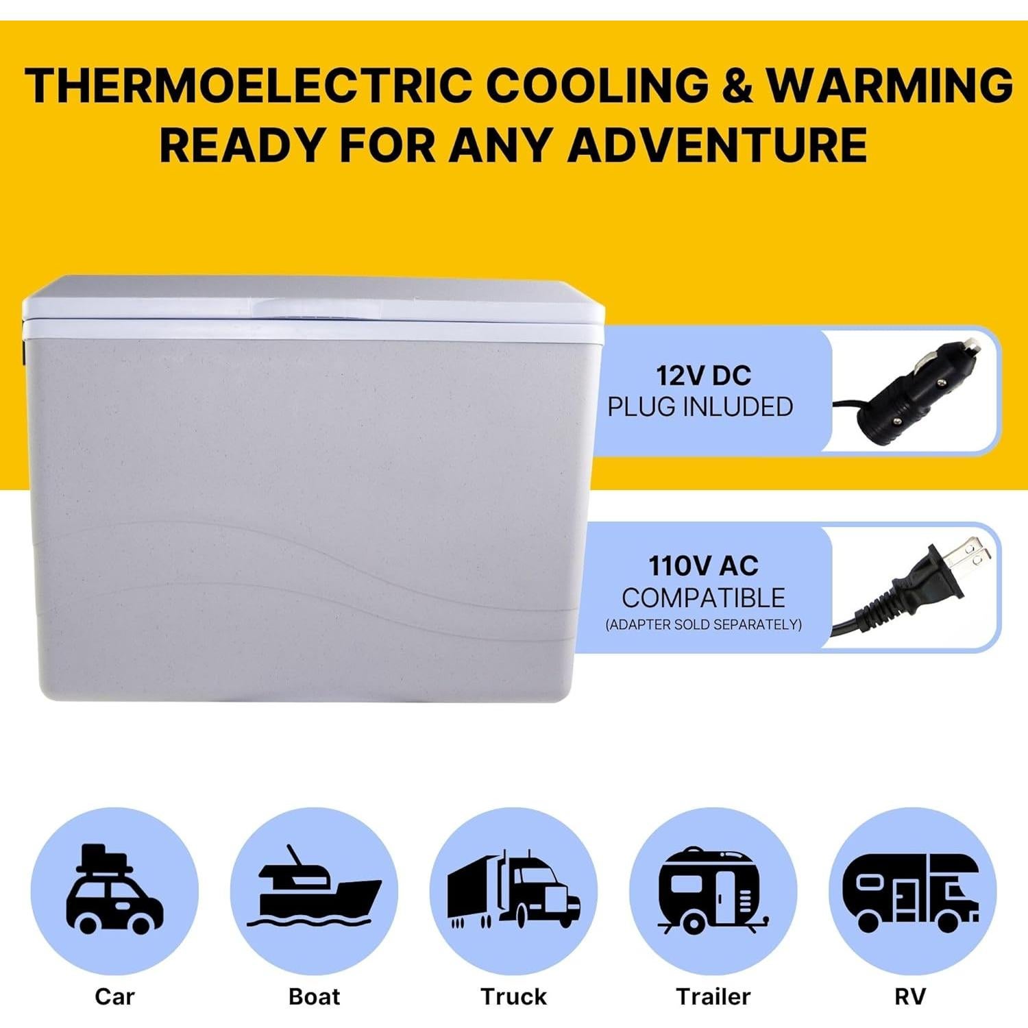 Koolatron Enfriador/Calentador Eléctrico 34L 12V Portátil