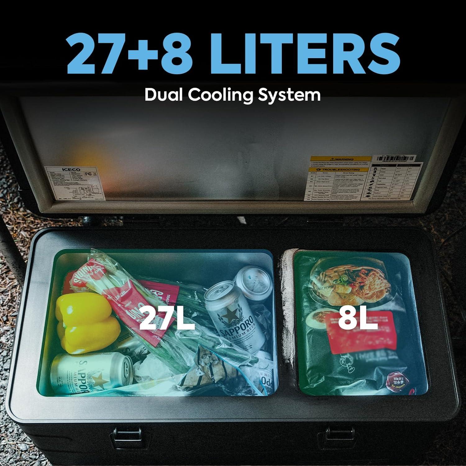 ICECO APL35 Nevera Congelador Portátil 35L 12V Doble Zona