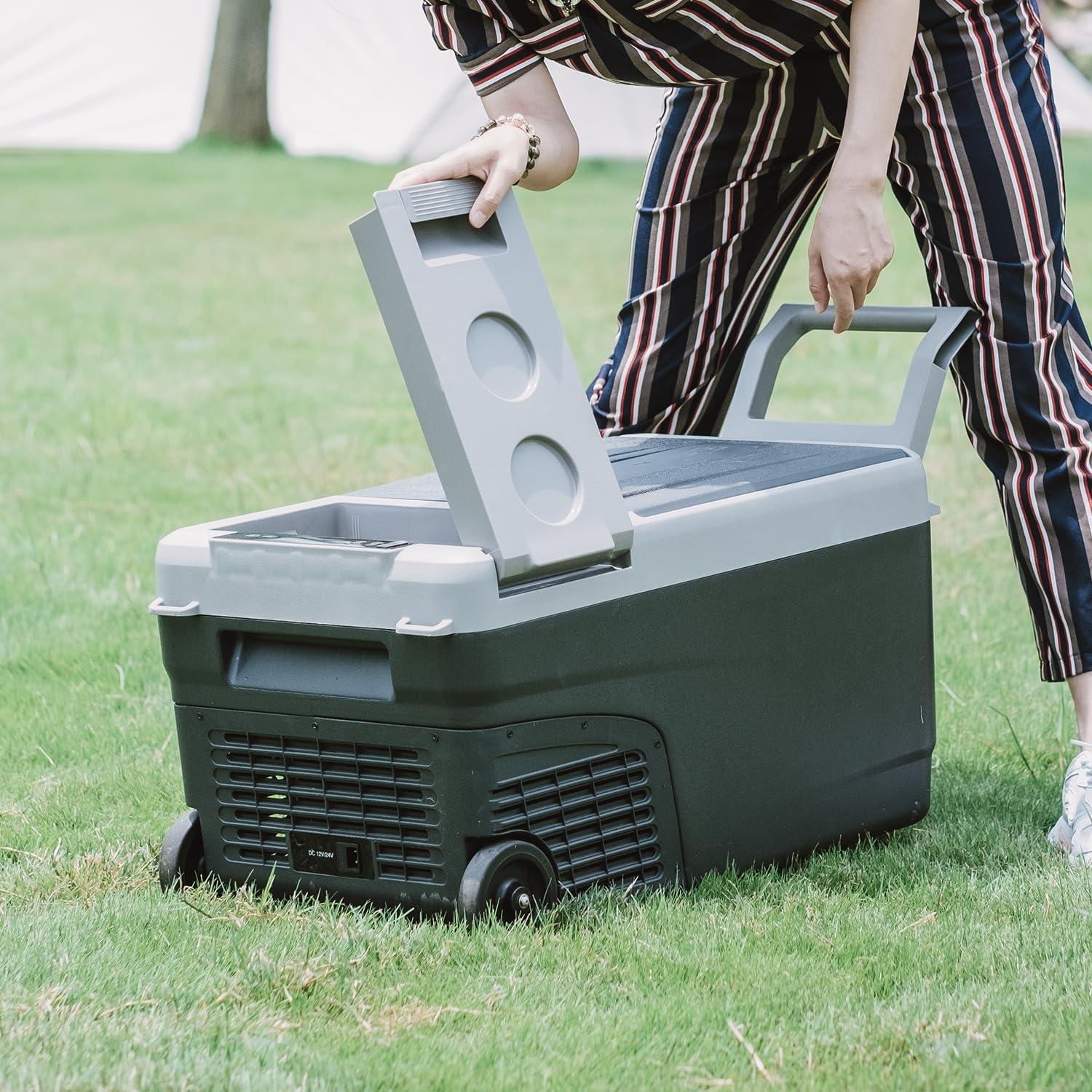 Alpicool MT25 Portable Fridge 12 Volt Car Refrigerator 24 Quart Freezer for Fishing, Camping, RV, Truck, Boat-12/24V DC