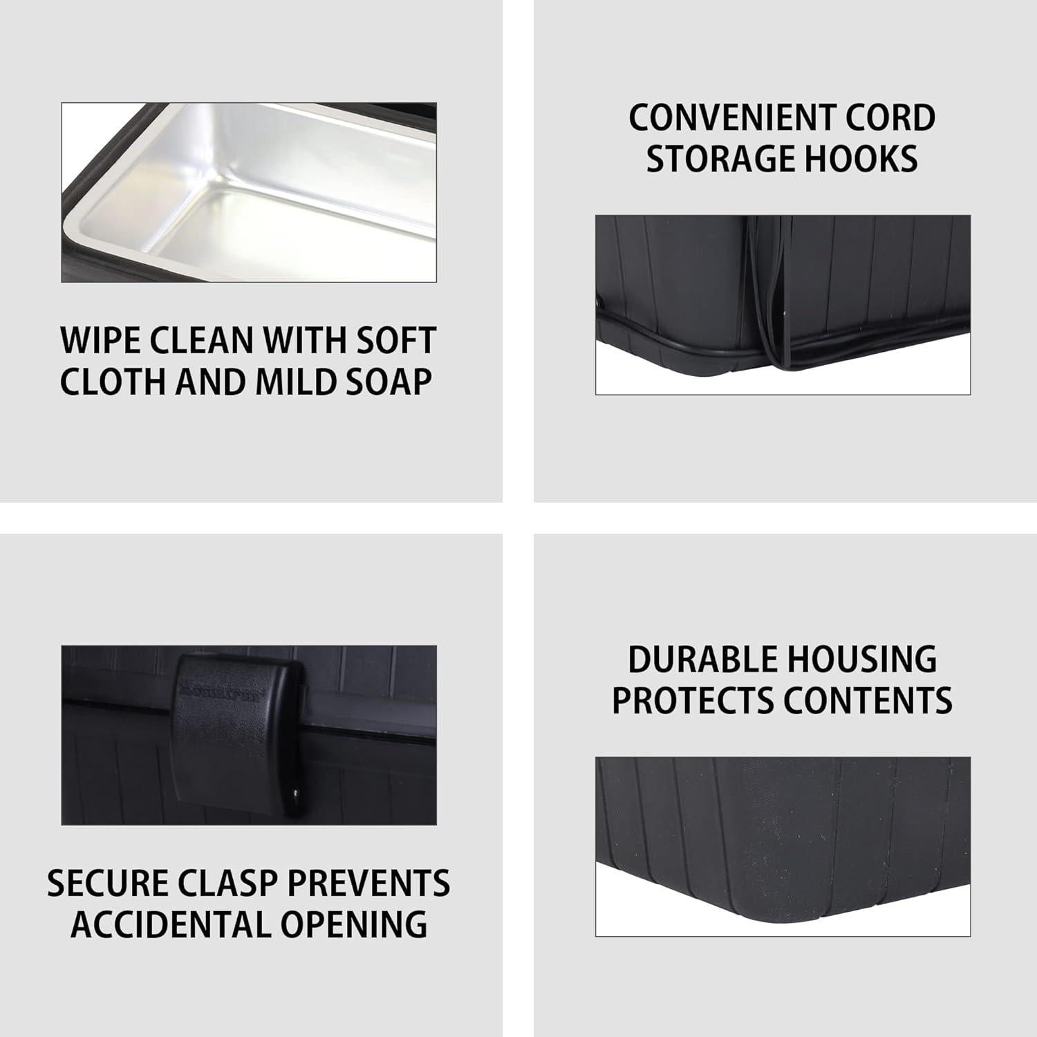 Koolatron Calentador de Comida Eléctrico 12V 1.5L Negro