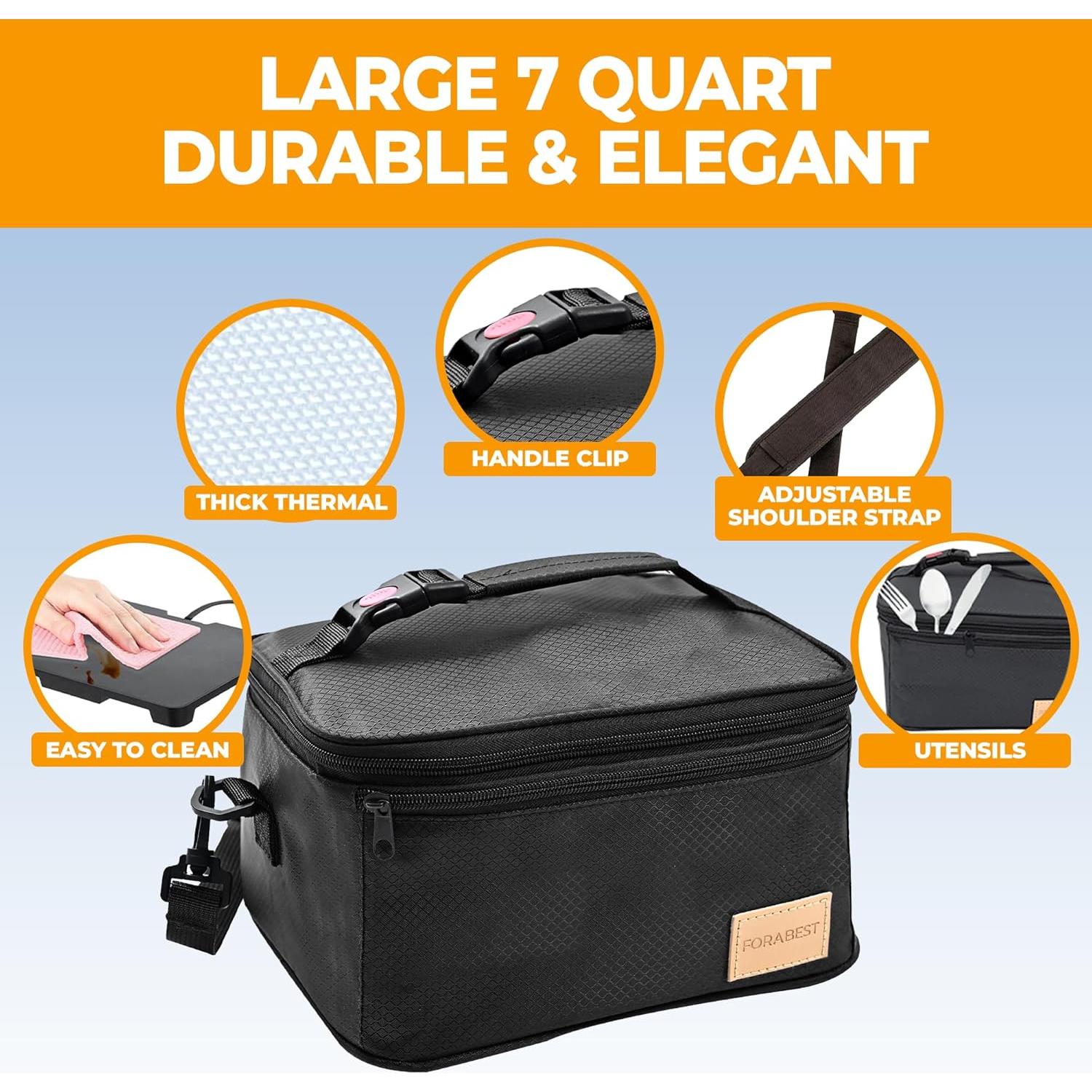 Calentador de Comida Portátil FORABEST FB-2001 80W 1.7L