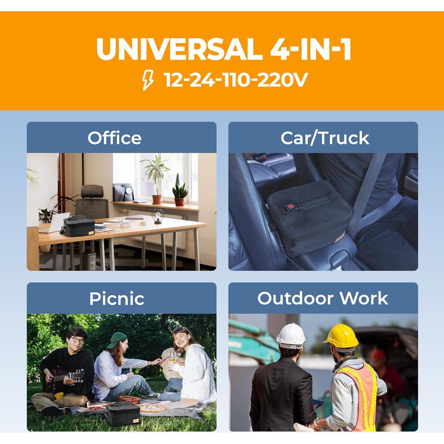 Calentador de Comida Portátil FORABEST FB-2001 80W 1.7L