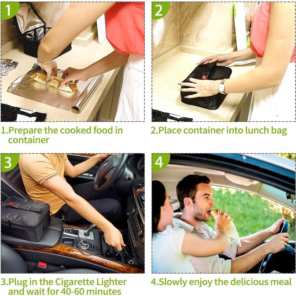 Horno Portátil Eléctrico ROTTOGOON 12V 24V 110V Calentador de Comida