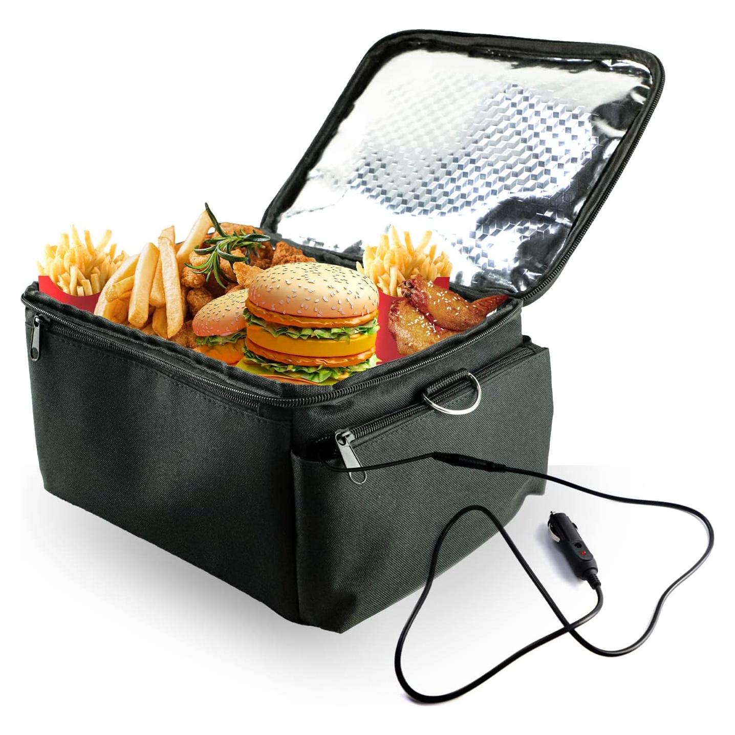 Caja de Almuerzo Eléctrica VAJOOCLL 12V 110W Portátil Negro