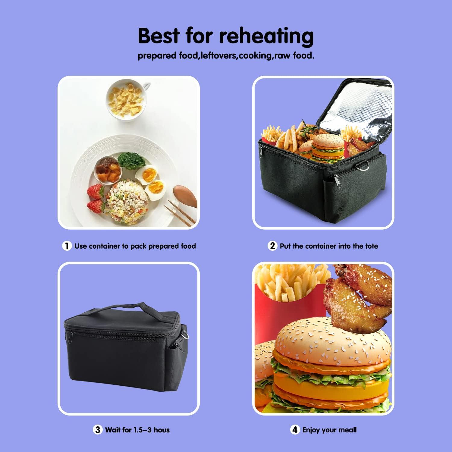 Caja de Almuerzo Eléctrica VAJOOCLL 12V 110W Portátil Negro