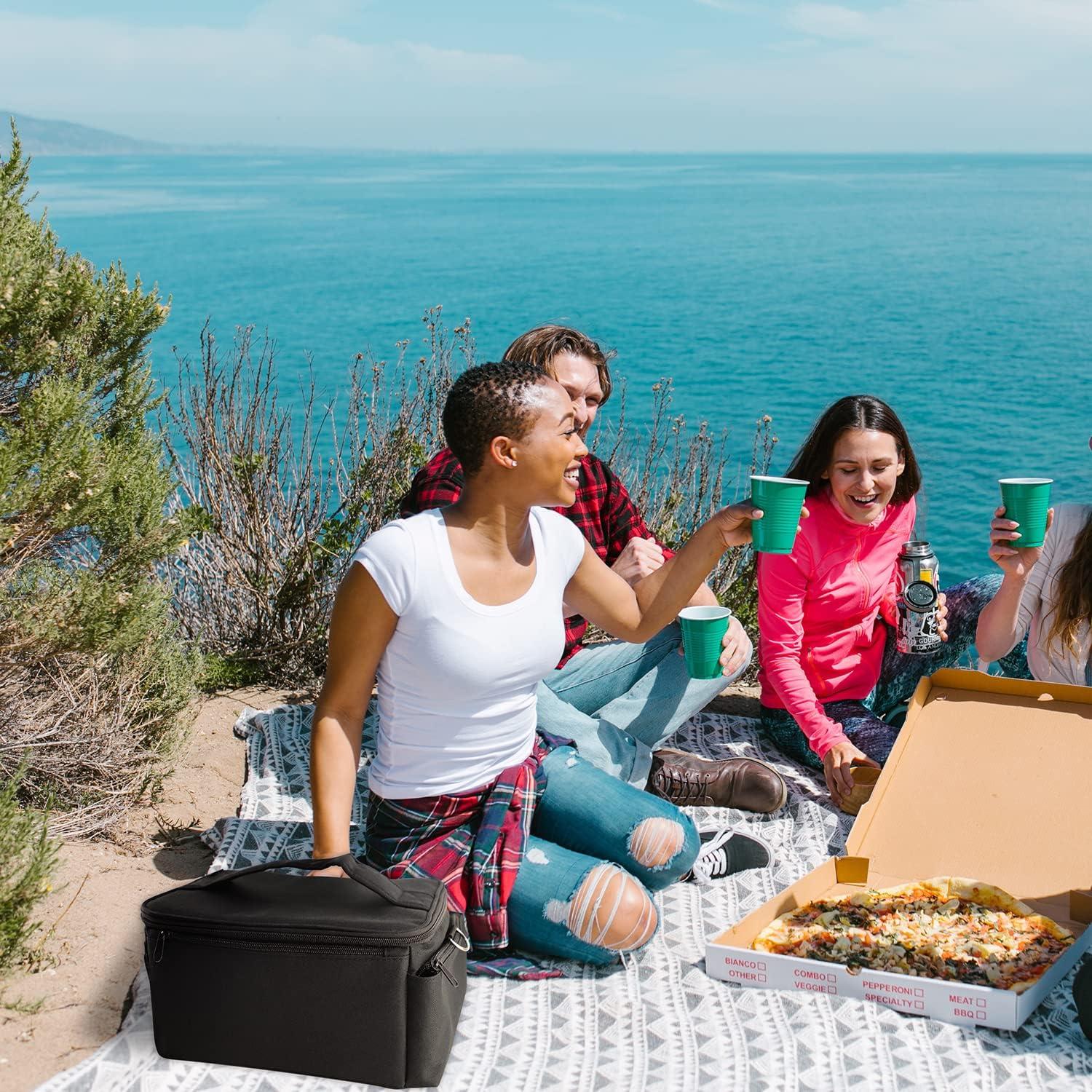 Caja de Almuerzo Eléctrica VAJOOCLL 12V 110W Portátil Negro