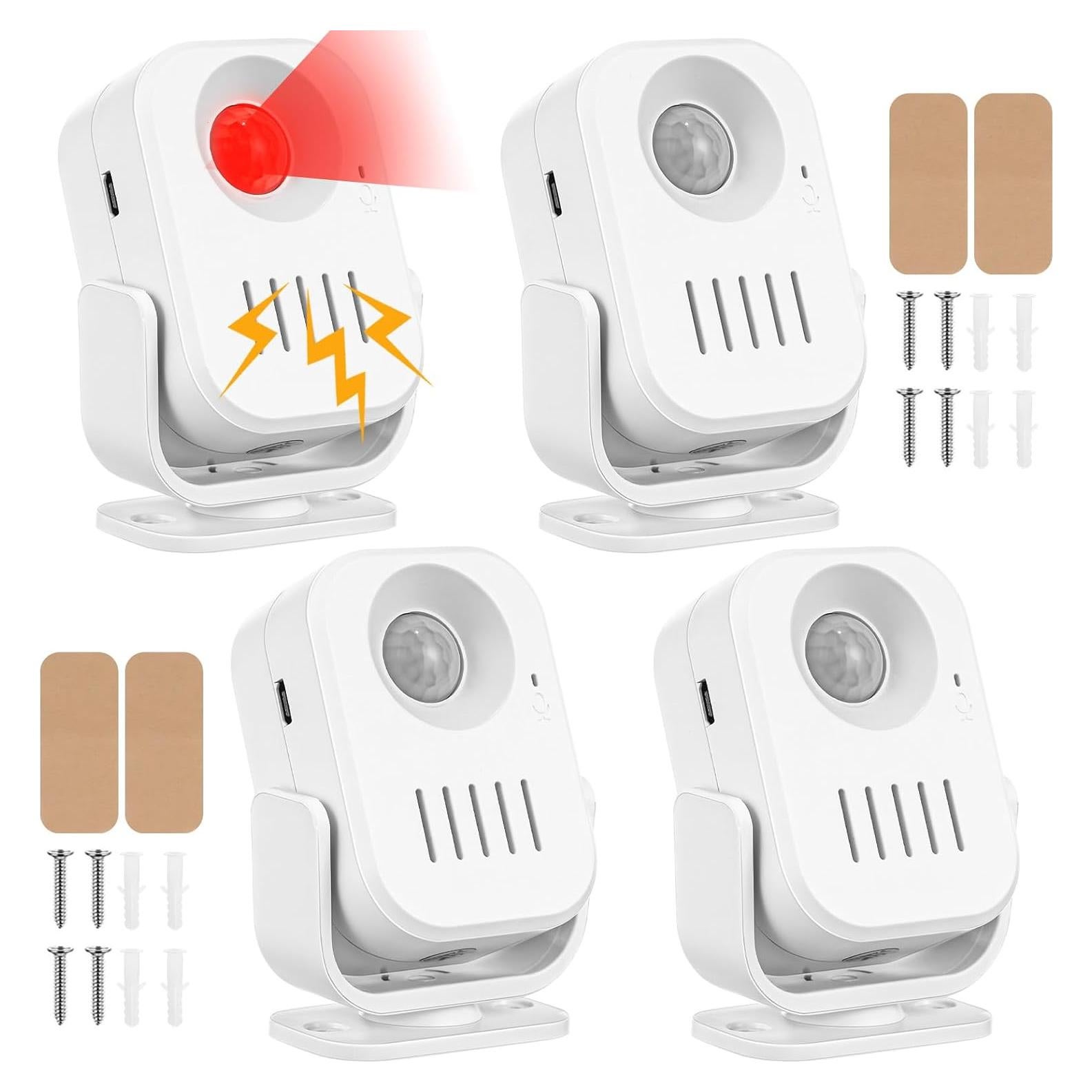 4 Sensores de Movimiento Infrarrojo PIR Relaxweex para Alarma
