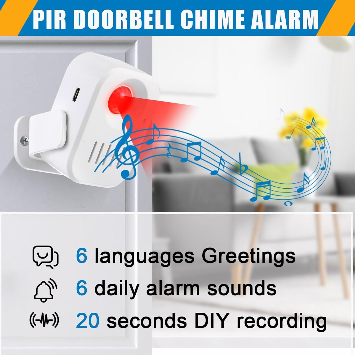 4 Sensores de Movimiento Infrarrojo PIR Relaxweex para Alarma