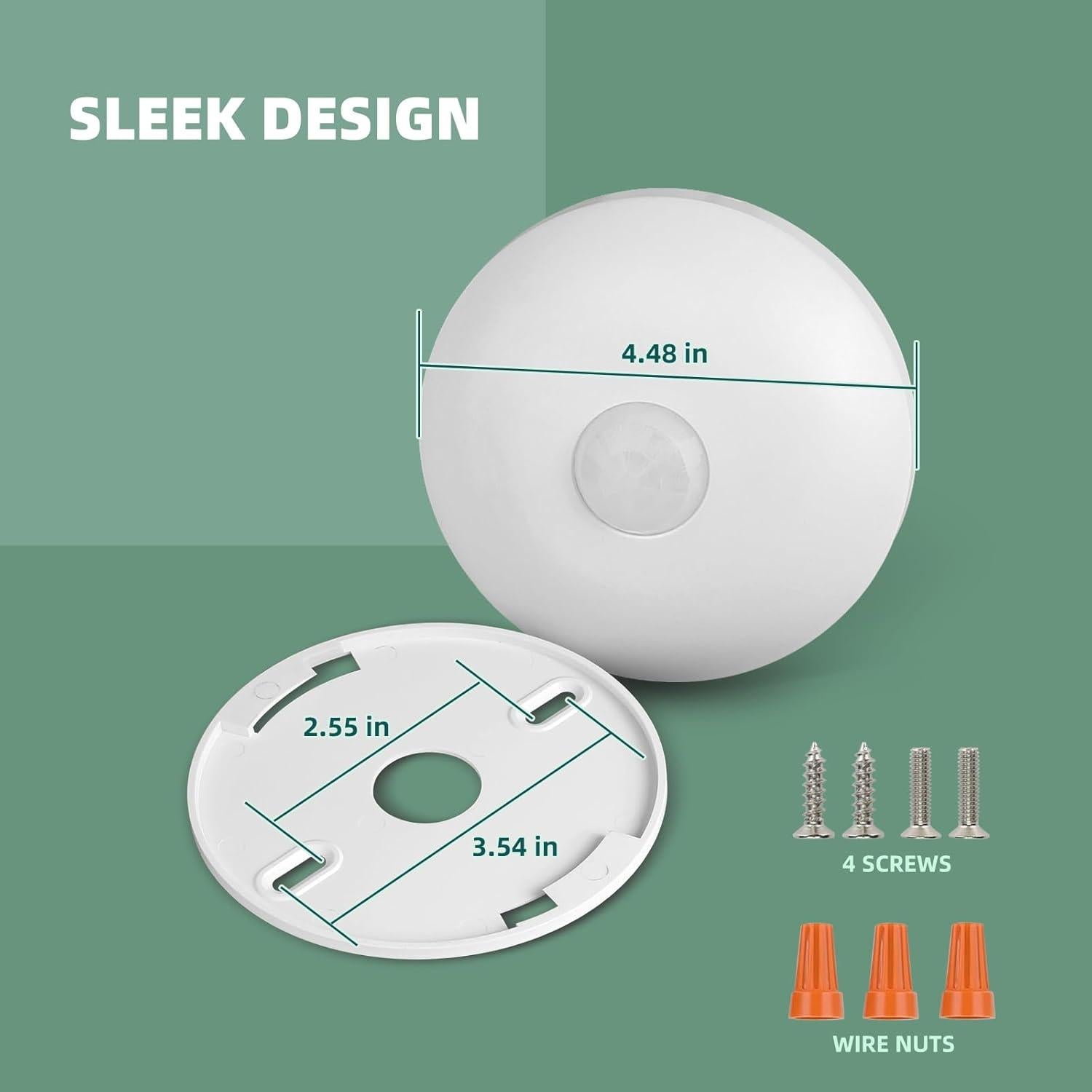 Interruptor de Sensor de Movimiento ECOELER YM2311 Blanco 360°