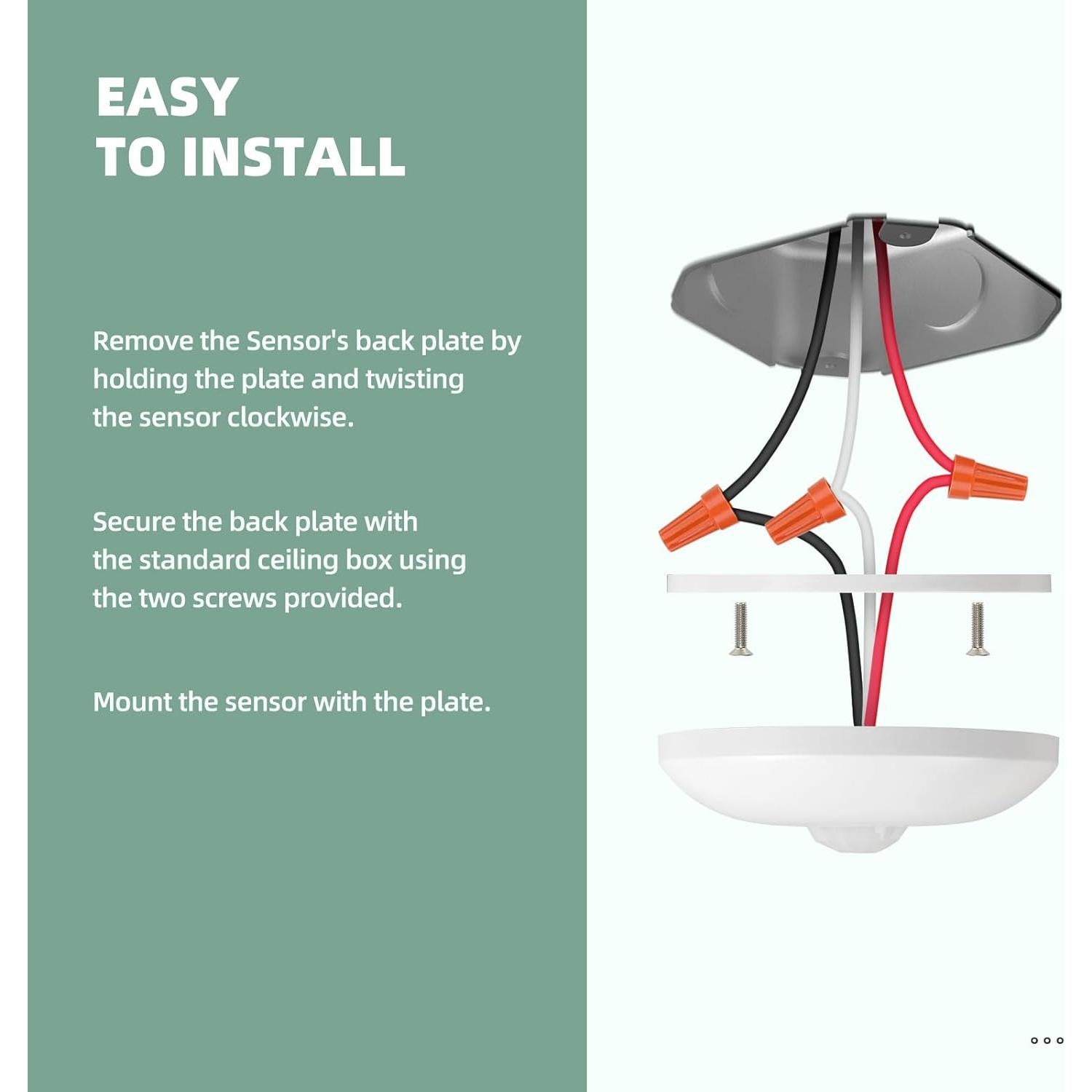 Interruptor de Sensor de Movimiento ECOELER YM2311 Blanco 360°