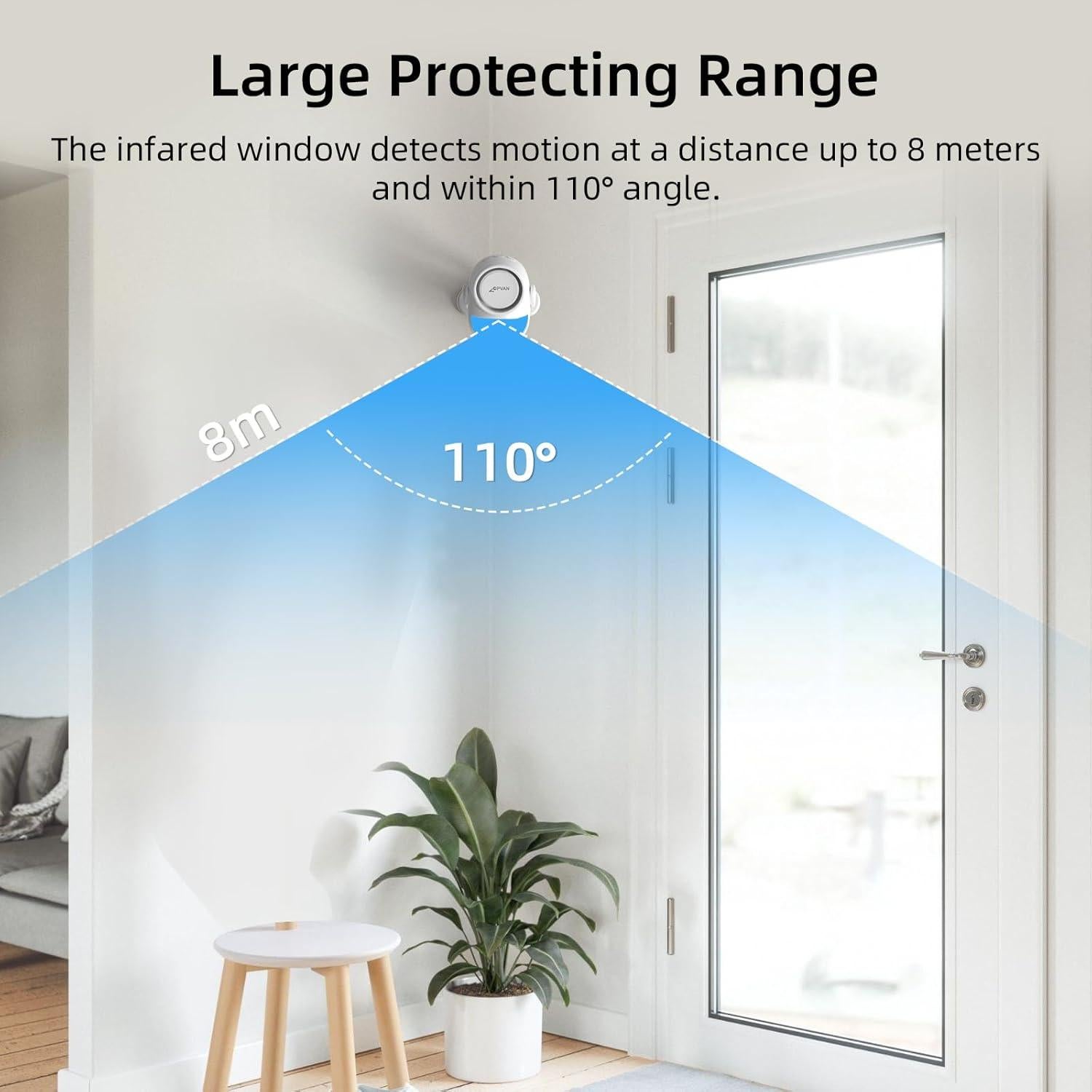 Sistema de Alarma Inalámbrico CPVAN para Hogar con 9 Piezas