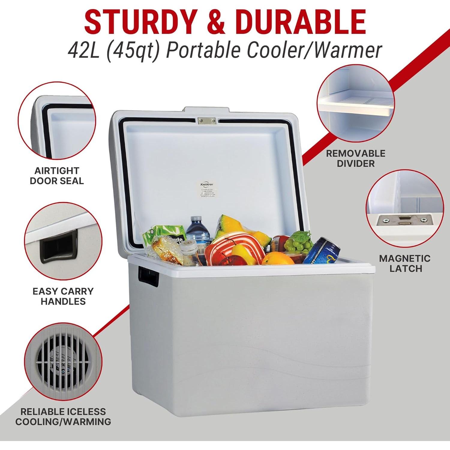 Enfriador Portátil Eléctrico Koolatron AC16 42L 12V Calentador