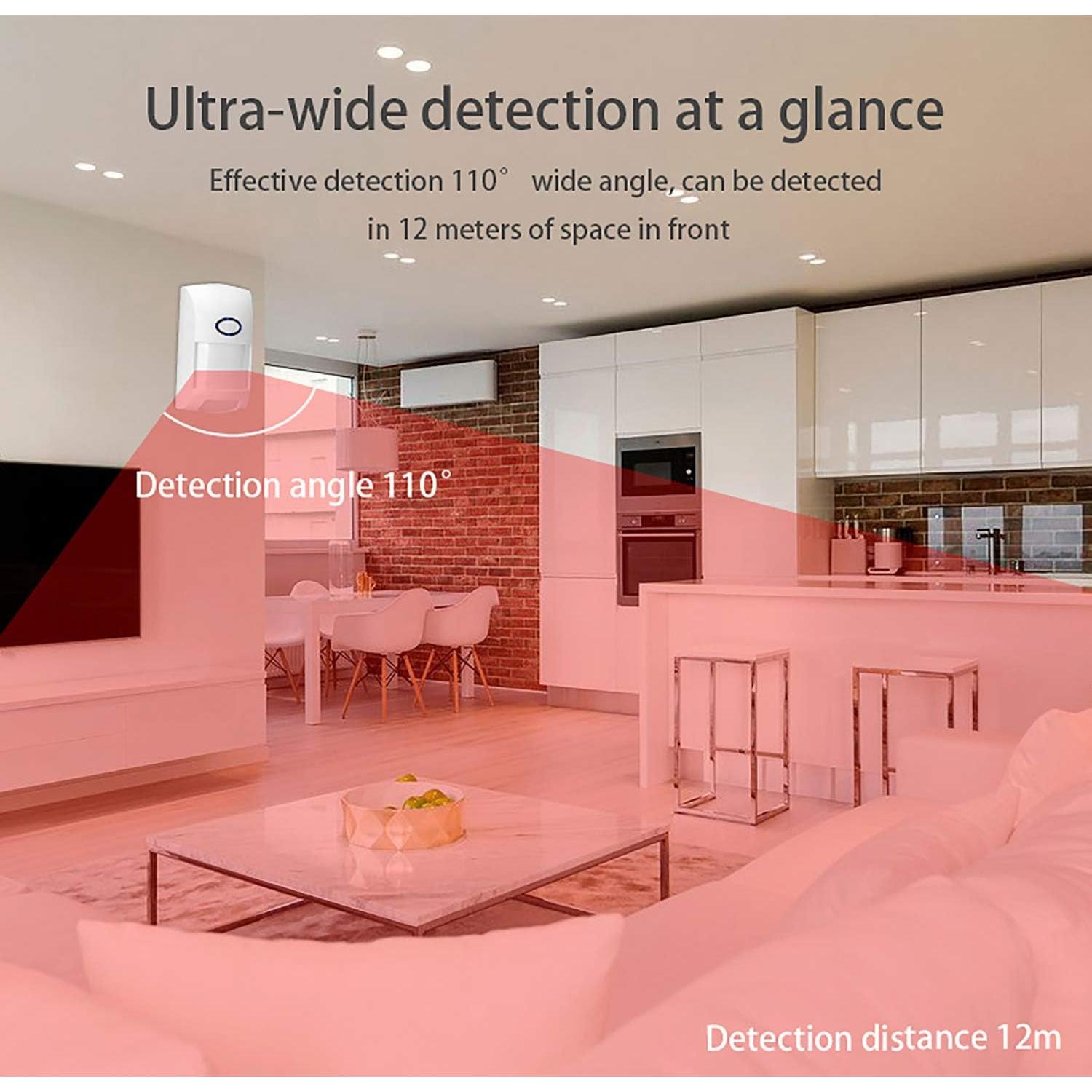 Sensor de Movimiento Inalámbrico Gaoducash WiFi 12m PIR