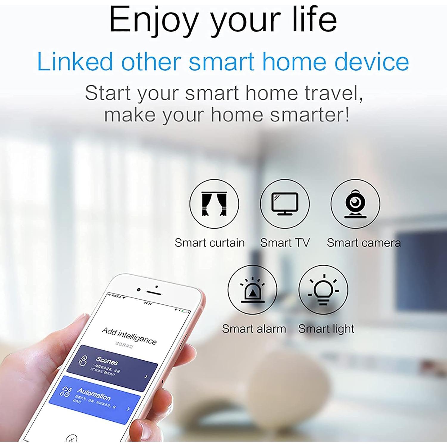 Sensor de Movimiento Inalámbrico Gaoducash WiFi 12m PIR