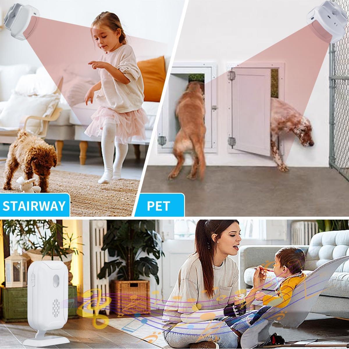 Sensor de Movimiento PIR Inalámbrico Waytronic 1 Receptor 2 Detectores