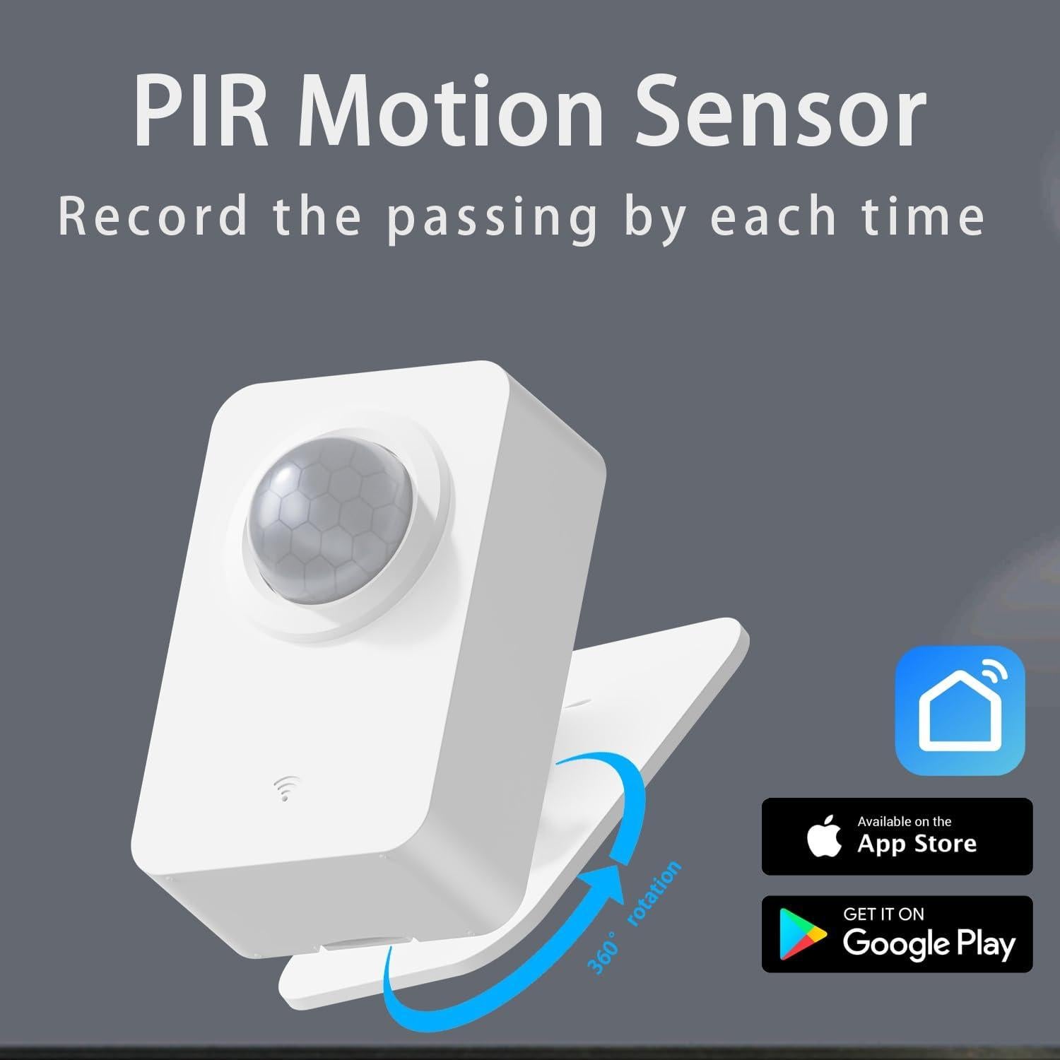 Sensor de Movimiento Inalámbrico WiFi QXMH PIR 8m 128°