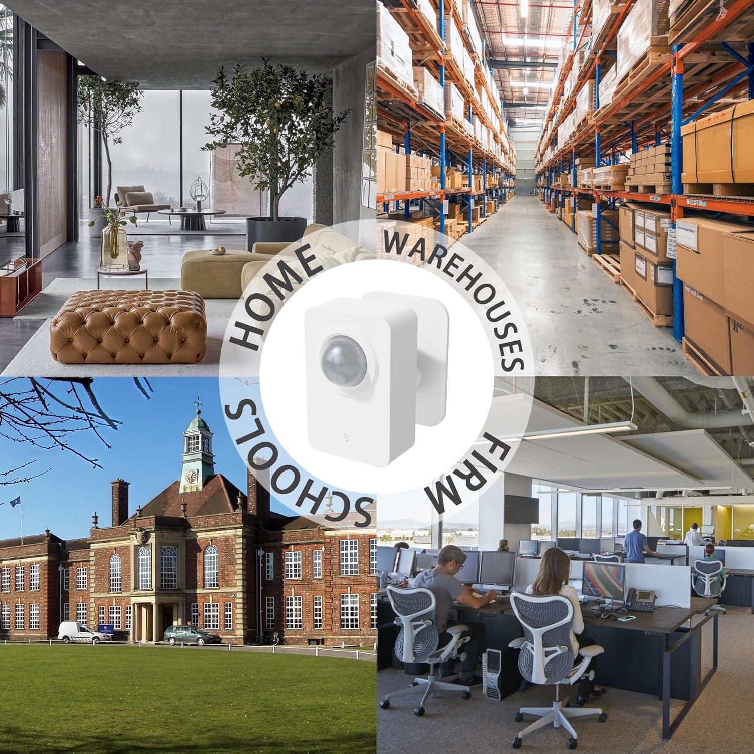 Sensor de Movimiento Inalámbrico WiFi QXMH PIR 8m 128°