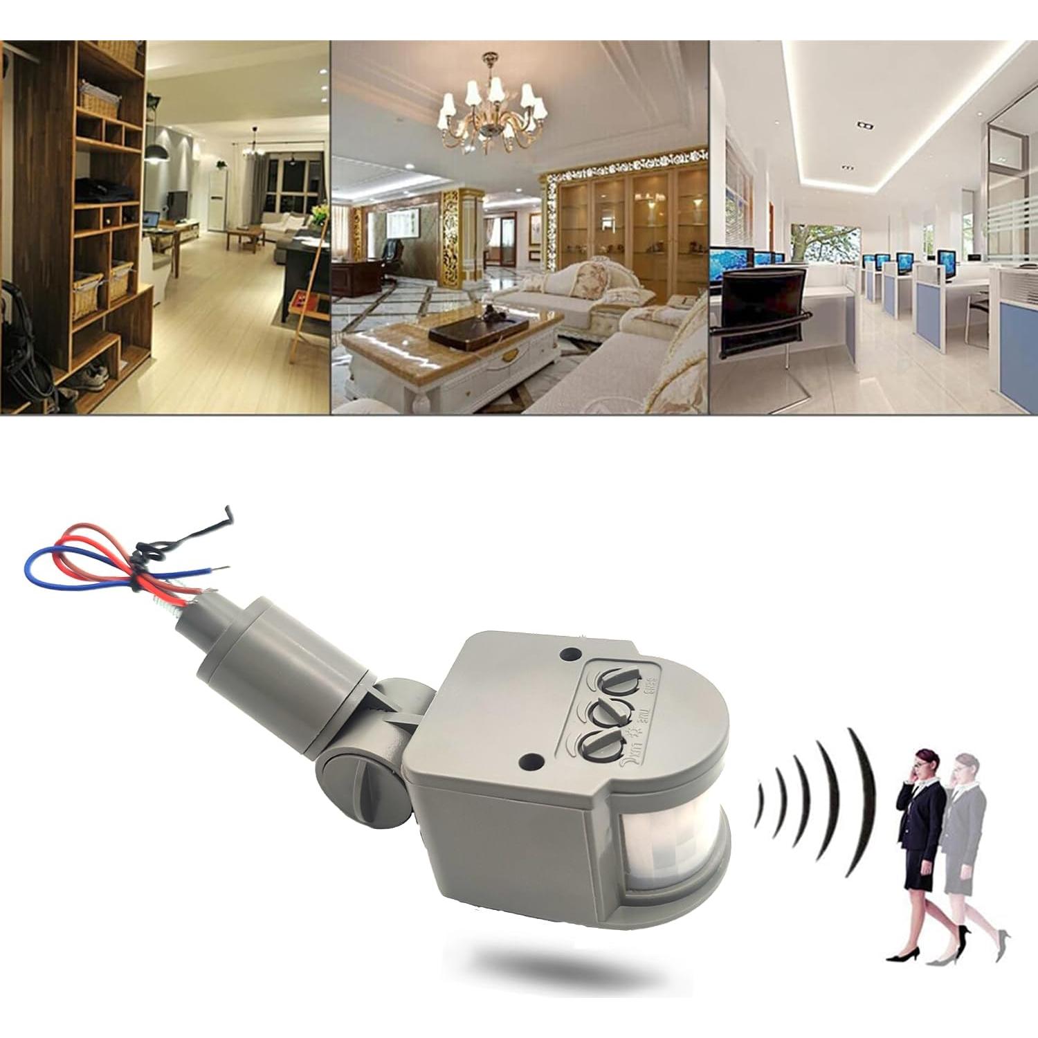 Detector de Movimiento PIR HANNAHONG Gris 12m Impermeable