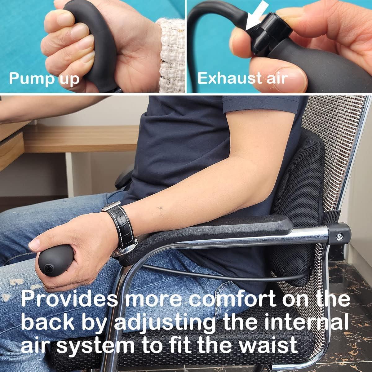 Cojín Lumbar Inflable Awave Bloom para Coche y Oficina