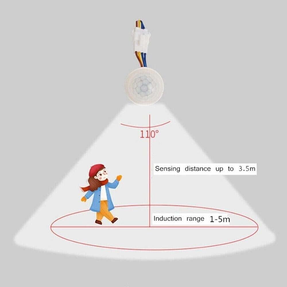 Detector de Movimiento Infrarrojo PIR TEAMWILL 5 Pcs 110V