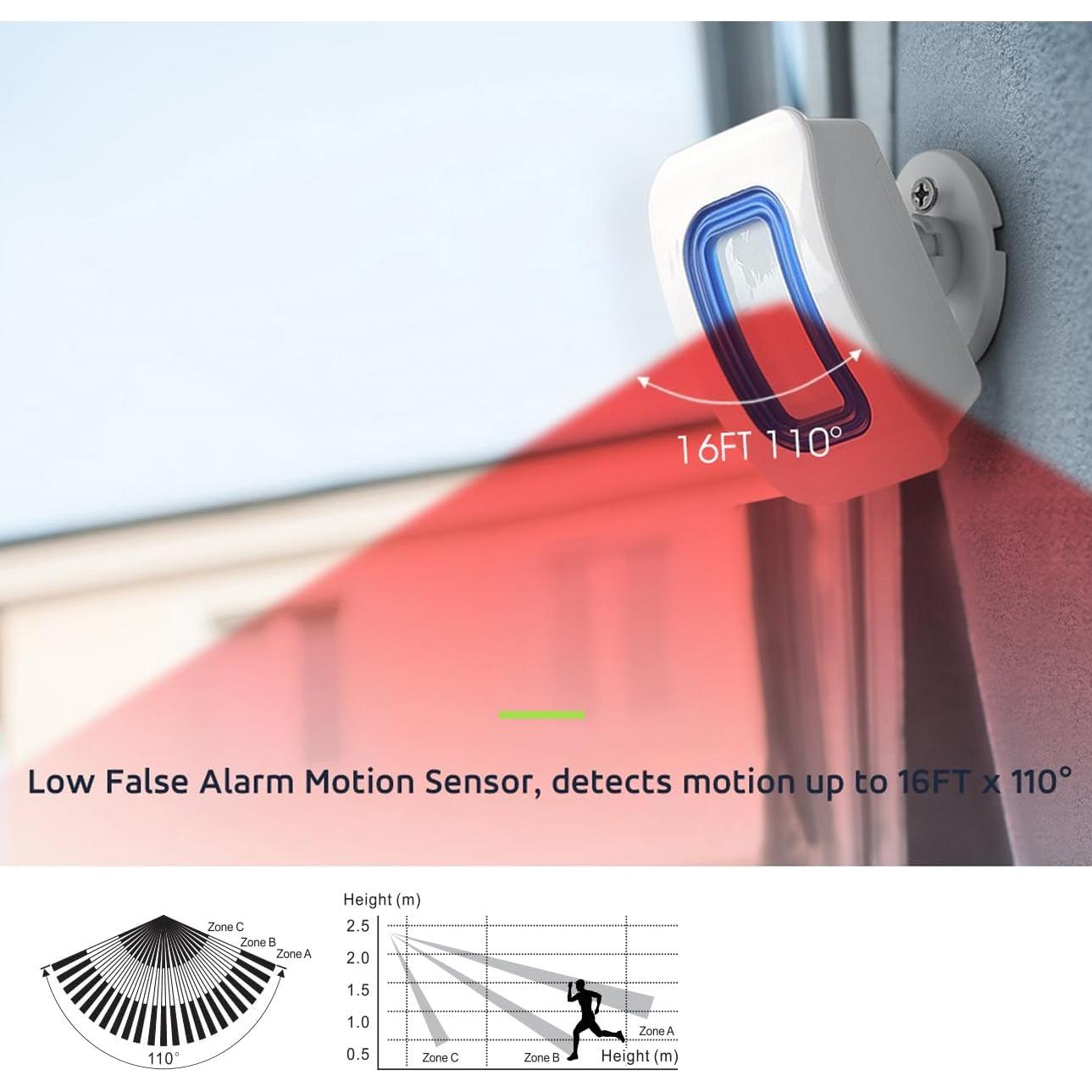 Alarma Inalámbrica de Movimiento EverNary con Pager 110dB