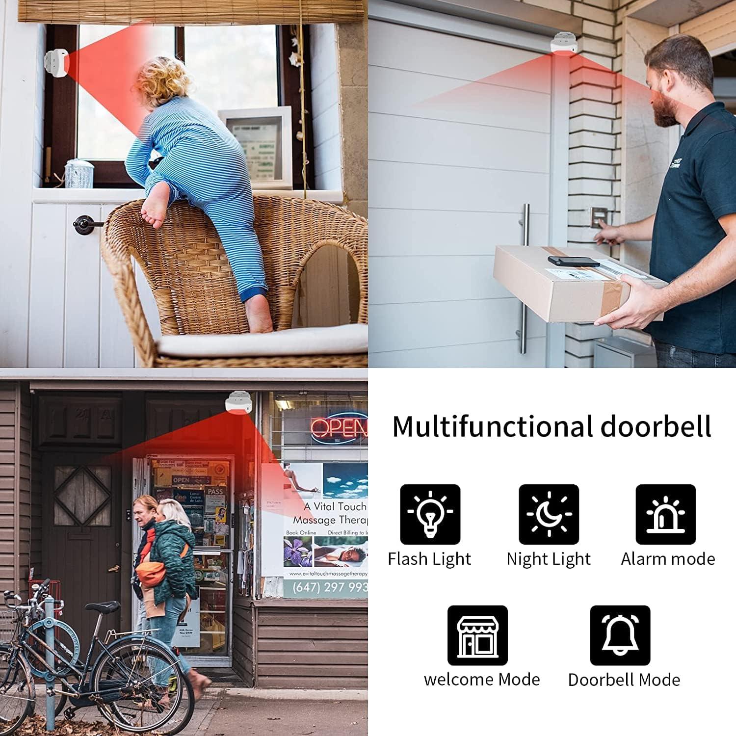 Alarma de Sensor de Movimiento Cruxer Inalámbrica 2 Sensores 1 Receptor